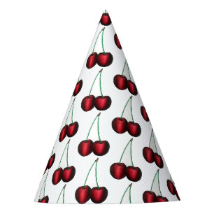 Chapeaux De Fêtes Cerises Rouge mûr Cerise Fruit d'été Imprimer