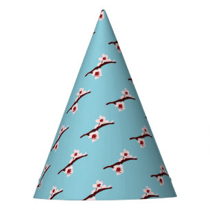 Chapeaux De Fêtes Cerisier en Fleur, Sakura, Motif Floral Rose