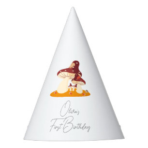 Chapeaux De Fêtes Champignon forestier Premier anniversaire