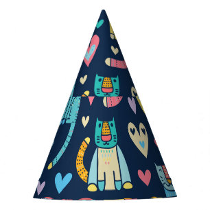 Chapeaux De Fêtes Chats Amour : Coloré Vintage sans fil