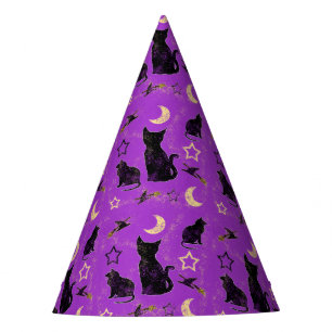 Chapeaux De Fêtes Chats peints et Casquettes de sorcières