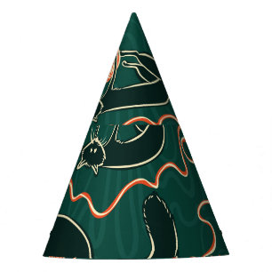 Chapeaux De Fêtes Chats Vintages : Doodle Motif transparent