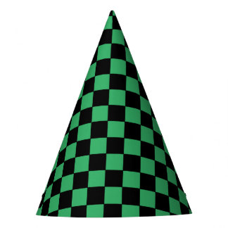 Chapeaux De Fêtes Checkered Green and Black