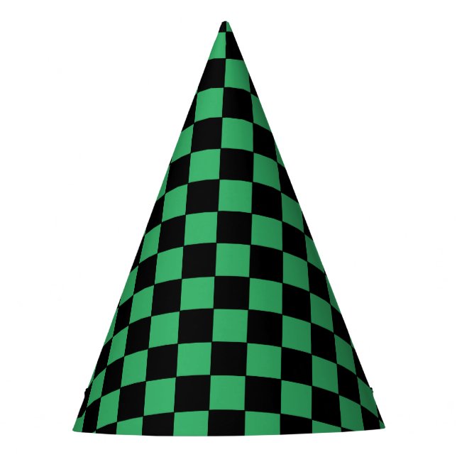 Chapeaux De Fêtes Checkered Green and Black (Devant)
