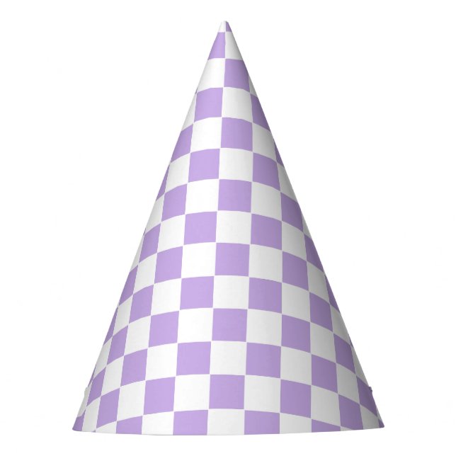 Chapeaux De Fêtes Checkered Lavender and White (Devant)