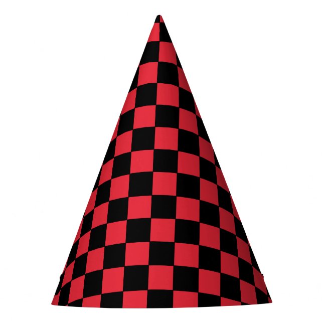 Chapeaux De Fêtes Checkered Red  and Black  (Devant)