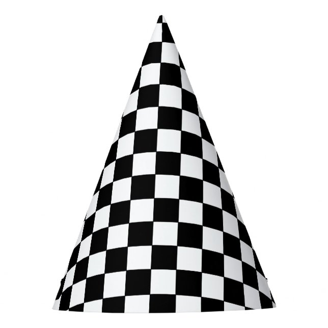 Chapeaux De Fêtes Checkered White and Black  (Devant)
