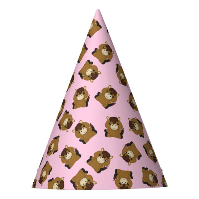 Chapeaux De Fêtes Cheval Anniversaire Pink (Devant)