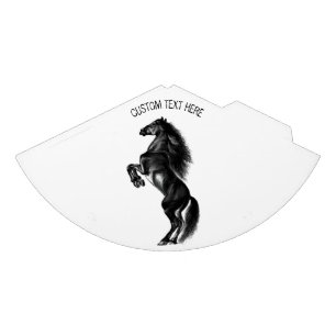 Chapeaux De Fêtes Cheval sauvage noir droit - Dessin noir et blanc