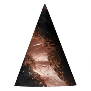 Chapeaux De Fêtes Chic Glam Rose Gold Noir Anniversaire