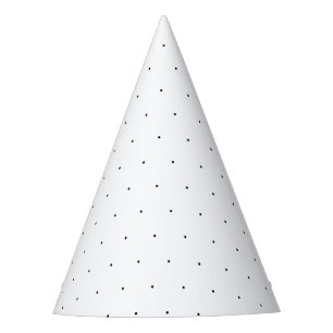 Chapeaux De Fêtes Chic noir blanc minuscule pois mignon élégant