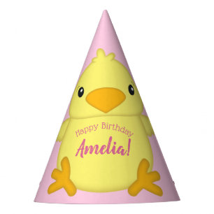 Chapeaux De Fêtes Chick Anniversaire Pink