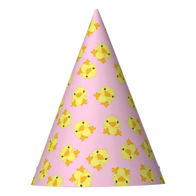 Chapeaux De Fêtes Chick Anniversaire rose (Devant)