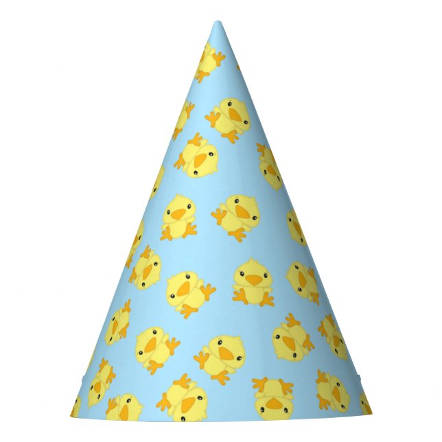 Chapeaux De Fêtes Chick Birthday Party Blue (Devant)