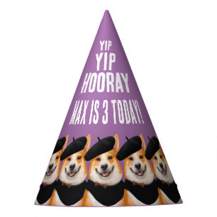 Chapeaux De Fêtes Chiens De Corgi Chic Cute Yip Yip Horay Joyeux Ann