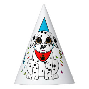Chapeaux De Fêtes Chiot dalmatien avec le nez en forme de coeur
