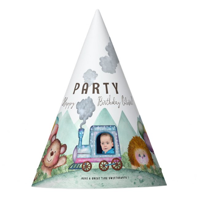 Chapeaux De Fêtes Choo Choo Train Railroad thème ferroviaire Casquet (Devant)