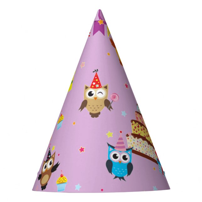Chapeaux De Fêtes chouette fête d'anniversaire (Devant)