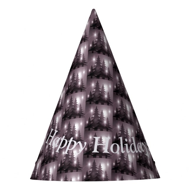 Chapeaux De Fêtes Christmas Party Pink Trees Holiday Winter Elegant (Devant)