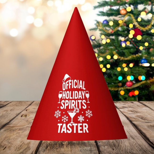 Chapeaux De Fêtes Christmas quote funny party spirits taster red (Créateur téléchargé)