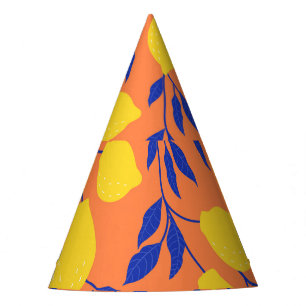 Chapeaux De Fêtes Citrons stylisés Vintage Motif tropical