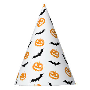 Chapeaux De Fêtes Citrouille Bat Trick ou Treat Motif