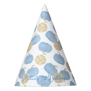 Chapeaux De Fêtes Citrouille bleu Premier anniversaire Casquettes
