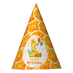 Chapeaux De Fêtes Citrus Slice 1er Casquette de fête d'anniversaire