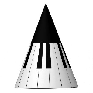 Chapeaux De Fêtes Clavier de piano noir et blanc simple et élégant