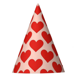 Chapeaux De Fêtes Cœur de la Saint-Valentin traditionnel rouge