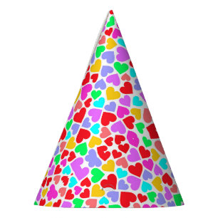 Chapeaux De Fêtes Coeurs colorés mignons casquette motif