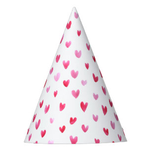 Chapeaux De Fêtes Coeurs d'aquarelle - Transparence