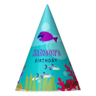 Chapeaux De Fêtes Coloré Ocean Sea Animaux Anniversaire de enfant