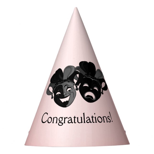 Chapeaux De Fêtes Comédie et Tragédie Théâtre Félicitations (Devant)