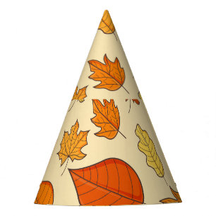 Chapeaux De Fêtes Concept feuille : Motif symbole d'automne