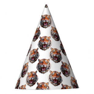 Chapeaux De Fêtes Conception de motif tête de tigre - Blanc