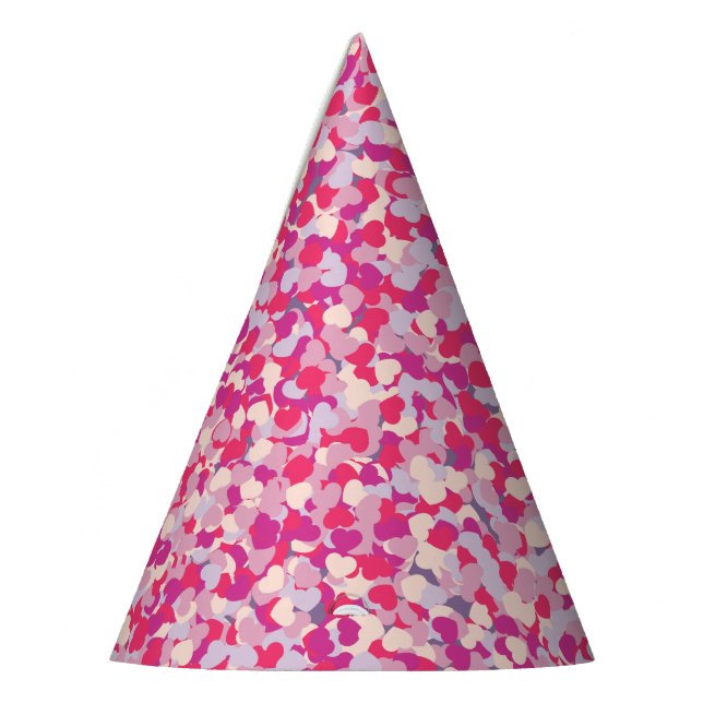 Chapeaux De Fêtes Confetti Coeur multicolore2 (Gauche)