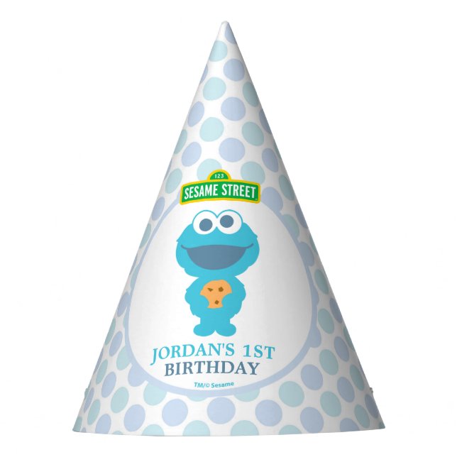 Chapeaux De Fêtes Cookie Monster | Premier anniversaire du bébé (Devant)