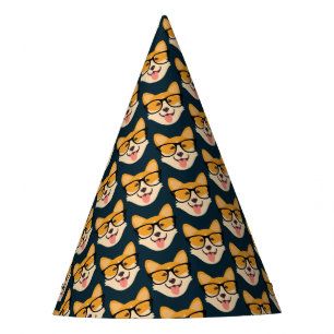 Chapeaux De Fêtes Corgi Aux Verres Mélange