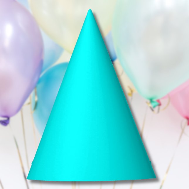 Chapeaux De Fêtes Couleur solide bleu néon | Classique (Créateur téléchargé)
