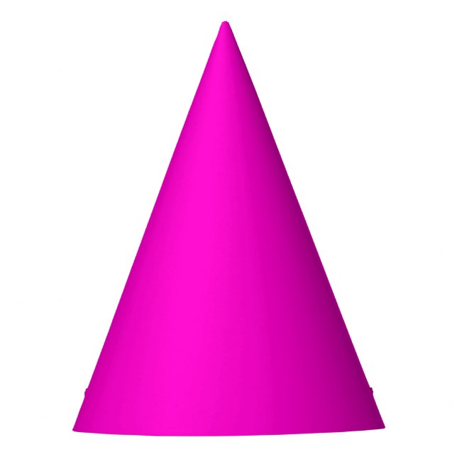 Chapeaux De Fêtes Couleur solide rose vif (Devant)