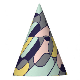 Chapeaux De Fêtes Couleurs pâles géométriques : Motif rétro