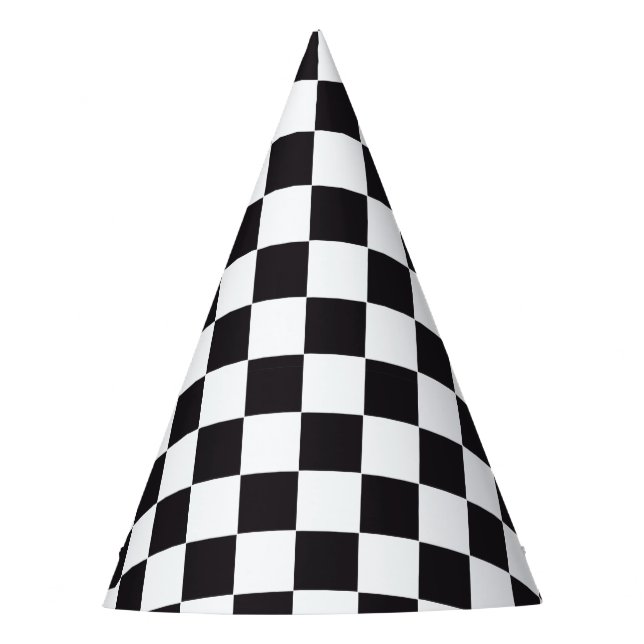 Chapeaux De Fêtes Course de voiture / Motif d'échecs + votre backgr. (Devant)