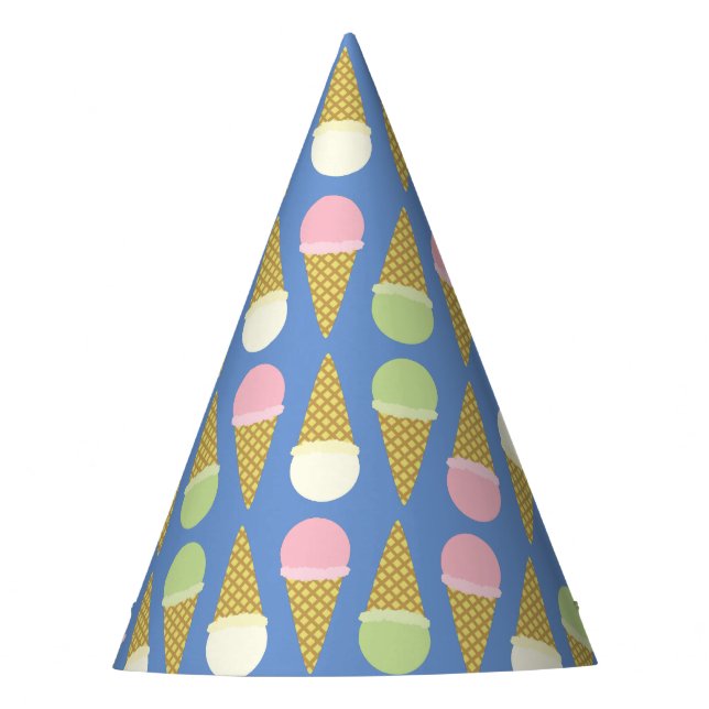 Chapeaux De Fêtes Crème glacée Cone mignonne 1er anniversaire Casque (Devant)