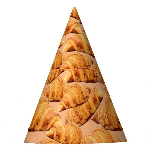 Chapeaux De Fêtes croissant d'or, motif sans couture de boulangerie. (Devant)