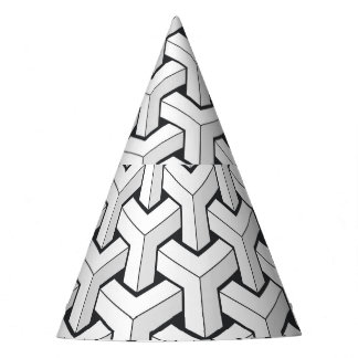 Chapeaux De Fêtes Cubes isinaux Noir Blanc Motif