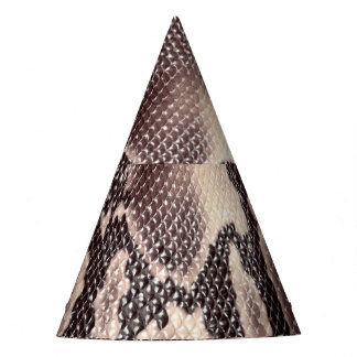 Chapeaux De Fêtes Cuir serpent : texture brune transparente