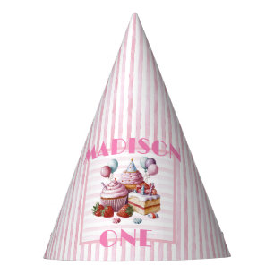 Chapeaux De Fêtes Cupcake douce fête d'anniversaire fille Aquarelle