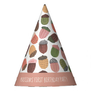 Chapeaux De Fêtes Cute Acorn fille premier anniversaire Casquette de