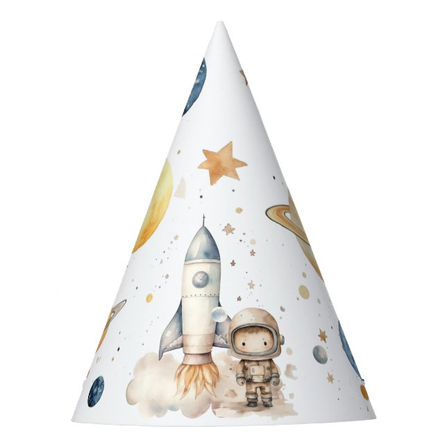 Chapeaux De Fêtes Cute Boy Astronaut Espace Casquette de fête d'anni (Devant)
